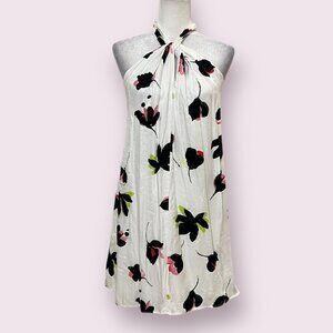 NWT Salsa Jeans Halter Dress Size M Floral Print Summer Dress Lined